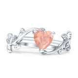Heart Promise Ring Cubic Zirconia 925 Sterling Silver