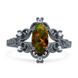 Vintage Style Engagement Ring Marquise Cubic Zirconia 925 Sterling Silver