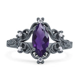 Marquise Filigree Floral Ring