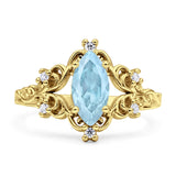 Marquise Filigree Floral Ring