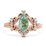 Marquise Filigree Floral Ring