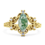 Marquise Filigree Floral Ring