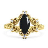 Marquise Filigree Floral Ring