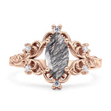 Marquise Filigree Floral Ring