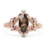 Marquise Filigree Floral Ring