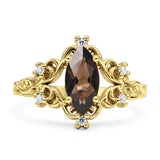 Marquise Filigree Floral Ring