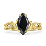 Marquise Split Shank Infinity Twisted Ring Cubic Zirconia 925 Sterling Silver