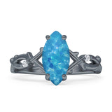 Marquise Split Shank Infinity Twisted Ring Cubic Zirconia 925 Sterling Silver