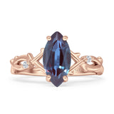 Marquise Split Shank Ring
