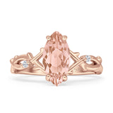 Marquise Split Shank Infinity Twisted Ring Cubic Zirconia 925 Sterling Silver