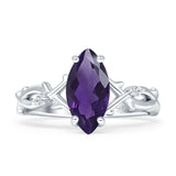 Marquise Split Shank Ring