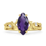 Marquise Split Shank Ring