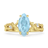 Marquise Split Shank Ring