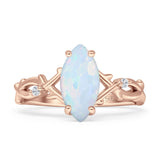 Marquise Split Shank Infinity Twisted Ring Cubic Zirconia 925 Sterling Silver