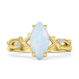 Marquise Split Shank Infinity Twisted Ring Cubic Zirconia 925 Sterling Silver