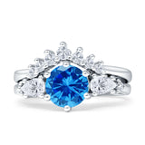 Round Beaded Marquise Vintage Style Cubic Zirconia Engagement Ring 925 Sterling Silver