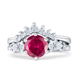 Round Beaded Marquise Vintage Style Cubic Zirconia Engagement Ring 925 Sterling Silver