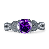 Vintage Style Sunflower Marquise Round Cubic Zirconia Ring 925 Sterling Silver