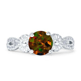Vintage Style Sunflower Marquise Round Cubic Zirconia Ring 925 Sterling Silver