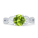 Vintage Style Sunflower Marquise Round Cubic Zirconia Ring 925 Sterling Silver