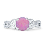 Vintage Style Sunflower Marquise Round Cubic Zirconia Ring 925 Sterling Silver