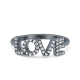 Love Ring Wedding Engagement Eternity Band Simulated Cubic Zirconia 925 Sterling Silver (6mm)