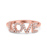 Love Ring Wedding Engagement Eternity Band Simulated Cubic Zirconia 925 Sterling Silver (6mm)