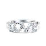 Love Ring Wedding Engagement Eternity Band Simulated Cubic Zirconia 925 Sterling Silver (6mm)