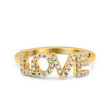 Love Ring Wedding Engagement Eternity Band Simulated Cubic Zirconia 925 Sterling Silver (6mm)