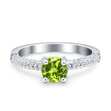 Solitaire Accent Wedding Ring Simulated Cubic Zirconia 925 Sterling Silver