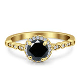 Halo Round Engagement Ring Cubic Zirconia 925 Sterling Silver