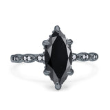 Solitaire Marquise Engagement Ring Cubic Zirconia 925 Sterling Silver