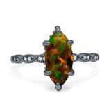 Solitaire Marquise Engagement Ring Cubic Zirconia 925 Sterling Silver