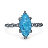 Solitaire Marquise Engagement Ring Cubic Zirconia 925 Sterling Silver