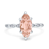 Solitaire Marquise Engagement Ring Cubic Zirconia 925 Sterling Silver