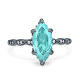 Solitaire Marquise Engagement Ring Cubic Zirconia 925 Sterling Silver