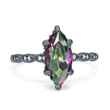 Solitaire Marquise Engagement Ring Cubic Zirconia 925 Sterling Silver