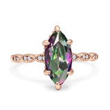 Solitaire Marquise Engagement Ring Cubic Zirconia 925 Sterling Silver