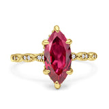 Solitaire Marquise Engagement Ring Cubic Zirconia 925 Sterling Silver