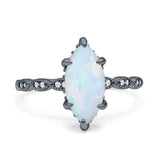 Solitaire Marquise Engagement Ring Cubic Zirconia 925 Sterling Silver