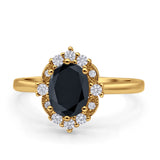 Halo Ballerina Style Oval Engagement Ring Cubic Zirconia 925 Sterling Silver