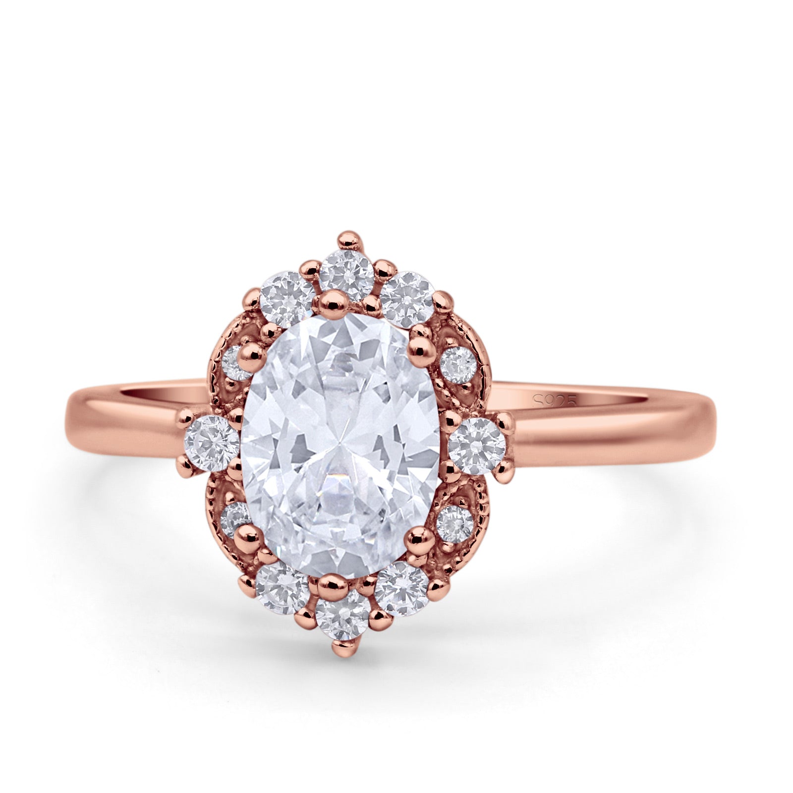 CZ Engagement Ring- The Nikki (Oval-Cut 3-Stone) – Cubic Zirconia CZ