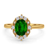 Halo Ballerina Style Oval Engagement Ring Cubic Zirconia 925 Sterling Silver