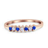 Round Dazzling Eternity Wedding Band Cubic Zirconia 925 Sterling Silver