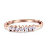 Round Dazzling Eternity Wedding Band Cubic Zirconia 925 Sterling Silver