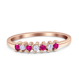 Round Dazzling Eternity Wedding Band Cubic Zirconia 925 Sterling Silver