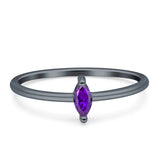 Solitaire Marquise Engagement Ring Cubic Zirconia 925 Sterling Silver