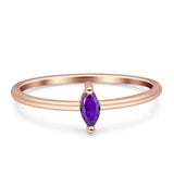 Solitaire Marquise Engagement Ring Cubic Zirconia 925 Sterling Silver