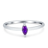 Solitaire Marquise Engagement Ring Cubic Zirconia 925 Sterling Silver