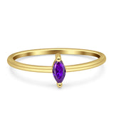 Solitaire Marquise Engagement Ring Cubic Zirconia 925 Sterling Silver